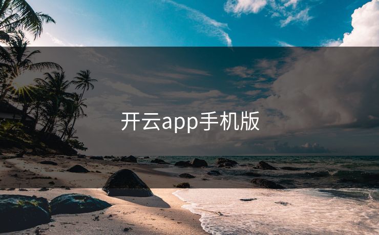 开云app手机版 开云app手机版
